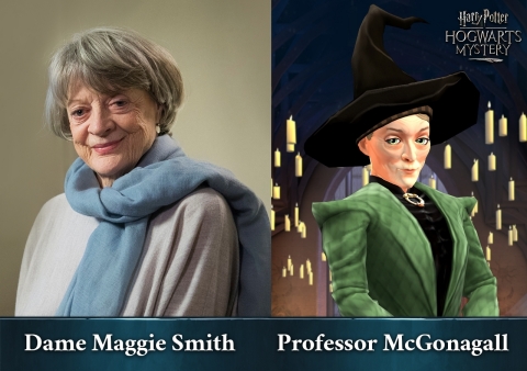 Dame Maggie Smith在Jam City出品的《哈利波特：霍格華茲之謎》中為McGonagall教授配音（照片：美國商業資訊）