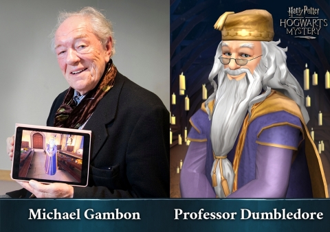 Michael Gambon在Jam City出品的《哈利波特：霍格華茲之謎》中為Dumbledore教授配音（照片：美國商業資訊）