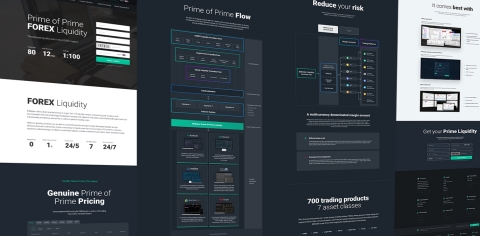 Screenshot from the new website showing B2Broker Forex Liquidity Solutions (Photo: Business Wire)