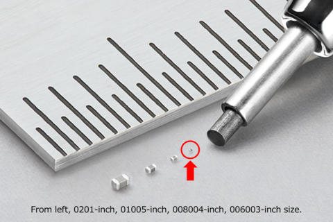 【株式会社村田制作所】Murata’s world’s first 006003-inch size (0.16 mm x 0.08 mm) MLCC (照片：美国商业资讯)