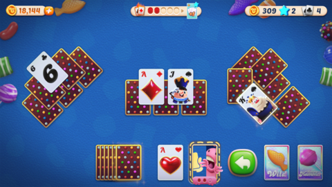 Candy Crush Solitaire游戏画面（图示：King）