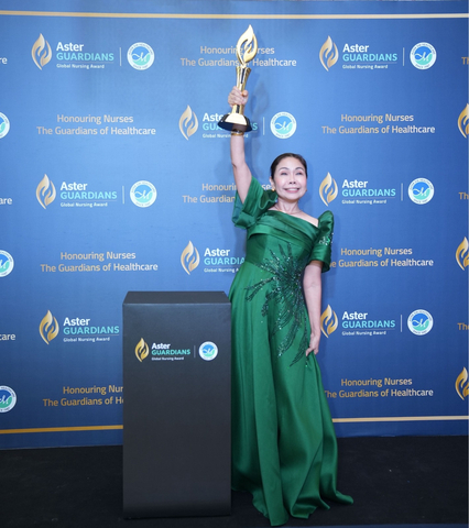 Nurse Maria Victoria Juan from Philippines – Winner of Aster Guardians Global Nursing Award 2024 (Photo: AETOSWire)