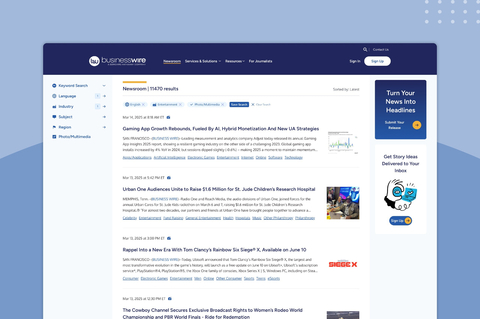 Business Wire's newsroom now features enhanced search capabilities, making it easier to find news of interest